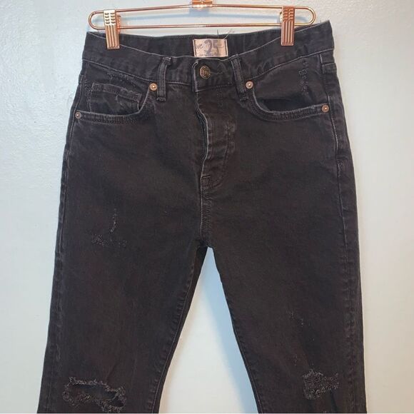 We The Free High Waisted Straight Jeans 25 - Picture 2 of 6